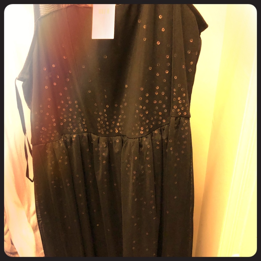 Black cocktail dress with sequins